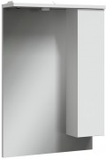 Шкаф с зеркалом Белюкс Мадейра В 55 белый глянец