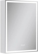 Шкаф с зеркалом Equil Corner LED 60 с часами, правый, белый Шкаф с зеркалом Equil Corner LED 60 с часами, правый, белый