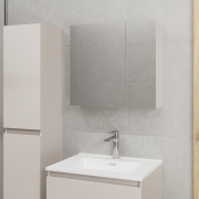 Шкаф с зеркалом для ванной Lauter Mia 60 (кашемир)