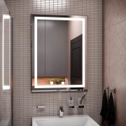 Зеркало Континент Пронто Люкс LED 60x80 с подсветкой Зеркало Континент Пронто Люкс LED 60x80 с подсветкой
