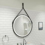 Зеркало Континент Millenium Black Led D 800 с бесконтактным сенсором, с черным ремнем Зеркало Континент Millenium Black Led D 800 с бесконтактным сенсором, с черным ремнем
