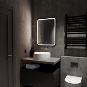 Зеркало Континент Enjoy Black LED 60x80 с подсветкой и сенсорным управлением Зеркало Континент Enjoy Black LED 60x80 с подсветкой и сенсорным управлением
