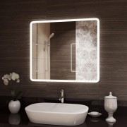 Зеркало Континент Demure LED 80x70 с подсветкой и бесконтактным сенсором Зеркало Континент Demure LED 80x70 с подсветкой и бесконтактным сенсором