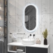 Зеркало Континент Delia LED 40x80 белое