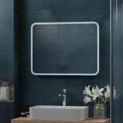 Зеркало Континент Bruno LED 80х60 холодная подсветка и бесконтактный сенсор Зеркало Континент Bruno LED 80х60 холодная подсветка и бесконтактный сенсор