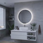 Зеркало Континент Ajour LED D900 ореольная холодная подсветка и Б/К сенсор Зеркало Континент Ajour LED D900 ореольная холодная подсветка и Б/К сенсор