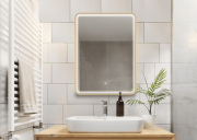 Зеркало Дабл-Ю Бангкок Gold 100x80 с подсветкой и антизапотеванием Зеркало Дабл-Ю Бангкок Gold 100x80 с подсветкой и антизапотеванием