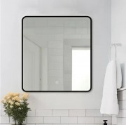 Зеркало Дабл-Ю Бангкок Black Классик 80x80 с подсветкой Зеркало Дабл-Ю Бангкок Black Классик 80x80 с подсветкой
