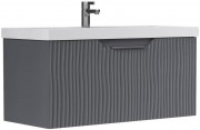 Тумба подвесная EQUIL Mirage 100.1Y под умывальник Prime 100 графит софт Тумба подвесная EQUIL Mirage 100.1Y под умывальник Prime 100 графит софт