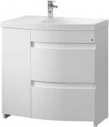 Тумба под умывальник Белюкс Токио Н 80-02 белый глянец, левый Тумба под умывальник Белюкс Токио Н 80-02 белый глянец, левый