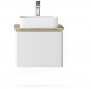 Тумба под умывальник Raval Morelle 60 подвесная, белый/охра Тумба под умывальник Raval Morelle 60 подвесная, белый/охра