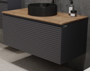 Тумба под умывальник Jorno Cossety 100 антрацит/дуб крафт золотой Тумба под умывальник Jorno Cossety 100 антрацит/дуб крафт золотой