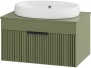 Тумба под стиральную машину Brevita Enfida 70 подвесная, зелёная матовая эмаль Тумба под стиральную машину Brevita Enfida 70 подвесная, зелёная матовая эмаль