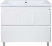 Тумба напольная Misty Алиса 100 с 1 ящиком под умывальник белая Тумба напольная Misty Алиса 100 с 1 ящиком под умывальник белая