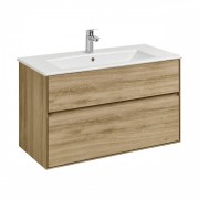 Тумба Акватон Либерти 100 Дуб Эльвезия с умывальником Элина 100