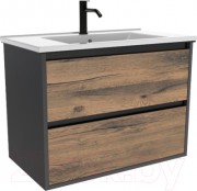 Тумба с умывальником ЗОВ Парма 60 P60LAN0MAMC1B-OL60 (антрацит/аттик)