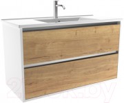 Тумба с умывальником ЗОВ Парма 100 P100LWP0MHMC1A-OL100 (белый/галифакс) Тумба с умывальником ЗОВ Парма 100 P100LWP0MHMC1A-OL100 (белый/галифакс)