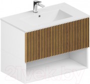 Тумба с умывальником ЗОВ Кито-2 100 2K100LW0MRM-OL100 (белый/тростник) Тумба с умывальником ЗОВ Кито-2 100 2K100LW0MRM-OL100 (белый/тростник)