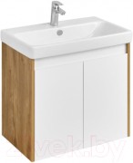 Тумба с умывальником Акватон Сканди Doors 70 1A2789K0SDZ90 (белый/дуб рустикальный)
