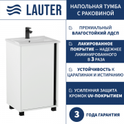 Тумба с умывальником Lauter Nika 49 (белый/черный)