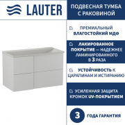 Тумба с умывальником Lauter Nelli 90 (бело-серый п/мат/бело-серый) Тумба с умывальником Lauter Nelli 90 (бело-серый п/мат/бело-серый)