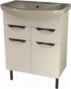 Тумба под умывальник СанитаМебель Эмили-601.650 (белый) Тумба под умывальник СанитаМебель Эмили-601.650 (белый)