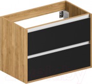 Тумба под умывальник ЗОВ Парма 70 P70LHO0MBPMC1A (дуб/черный) Тумба под умывальник ЗОВ Парма 70 P70LHO0MBPMC1A (дуб/черный)