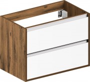 Тумба под умывальник ЗОВ Парма 100 P100LA0MWMC1A (аттик/белый матовый/алюминий)