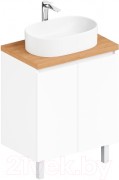 Тумба под умывальник ЗОВ Монови 60 M60LW0LWS-HPL38T (туя/белый)