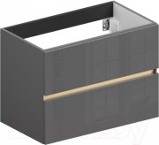 Тумба под умывальник ЗОВ Лира 80 L80MWFMLGVG (грифель глянец)