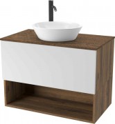 Тумба под умывальник ЗОВ Кито-2 60 2K60LA0MWMC-LDSPA (аттик/белый матовый)