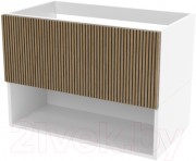 Тумба под умывальник ЗОВ Кито-2 100 2K100LW0MRMC (белый/тростник)