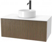 Тумба под умывальник ЗОВ Кито 100 K100LW0MRMC-LDSPW (белый/тростник) Тумба под умывальник ЗОВ Кито 100 K100LW0MRMC-LDSPW (белый/тростник)