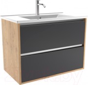 Тумба под умывальник ЗОВ Женева 80 J80LHO0MBPMC1A (дуб/черный) Тумба под умывальник ЗОВ Женева 80 J80LHO0MBPMC1A (дуб/черный)