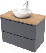 Тумба под умывальник ЗОВ Дион 90 D90LAFM7015MKV5-HPL38T (туя/графит матовый) Тумба под умывальник ЗОВ Дион 90 D90LAFM7015MKV5-HPL38T (туя/графит матовый)