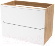 Тумба под умывальник ЗОВ Дион 80 D80LHO0M9003MKV5 (белый матовый/дуб) Тумба под умывальник ЗОВ Дион 80 D80LHO0M9003MKV5 (белый матовый/дуб)