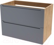 Тумба под умывальник ЗОВ Дион 70 D70LHO0M7015МKV5 (графит матовый/дуб) Тумба под умывальник ЗОВ Дион 70 D70LHO0M7015МKV5 (графит матовый/дуб)