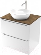 Тумба под умывальник ЗОВ Дион 60 D60LWP0M9003MKV5-LDSPA (аттик/белый матовый)