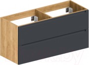 Тумба под умывальник ЗОВ Дион 120 D120LHO0M7015MKV5 (графит матовый/дуб) Тумба под умывальник ЗОВ Дион 120 D120LHO0M7015MKV5 (графит матовый/дуб)