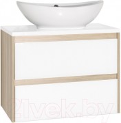 Тумба под умывальник Style Line Монако МДФ 75 (подвесная, со столешницей) Тумба под умывальник Style Line Монако МДФ 75 (подвесная, со столешницей)