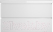 Тумба под умывальник Style Line Манхэттен 100 2 ящика (подвесная, белый)