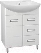 Тумба под умывальник Style Line Ирис 65 3 ящика (для классической раковины) Тумба под умывальник Style Line Ирис 65 3 ящика (для классической раковины)