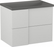 Тумба под умывальник Lauter Nelli 70 (бело-серый п/мат)