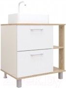 Тумба под умывальник Doratiz Гавайи 70 9908.182 (белый/дуб сонома) Тумба под умывальник Doratiz Гавайи 70 9908.182 (белый/дуб сонома)