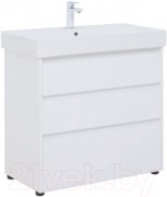 Тумба под умывальник Aquanet Nova Lite 85 302475 (белый глянец)