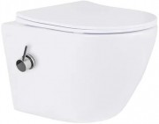 Унитаз подвесной Roxen Antares Bidet Tornado 530185-01XT 36,5x48,5 с функцией биде, сиденье Duroplast, Soft Close