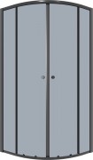 Душевой уголок Niagara Eco NG-1007-14T 90x90x190 (черный/стекло тонированное)