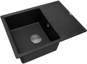 Мойка кухонная с сифоном ZORG Rock 65 PREMIUM black metallic черный металлик Мойка кухонная с сифоном ZORG Rock 65 PREMIUM black metallic черный металлик