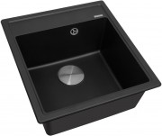 Мойка кухонная с сифоном ZORG Rock 46 PREMIUM black metallic черный металлик Мойка кухонная с сифоном ZORG Rock 46 PREMIUM black metallic черный металлик