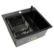 Мойка кухонная Wisent WS35044BD PVD Декор-Графит